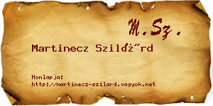 Martinecz Szilárd névjegykártya