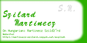 szilard martinecz business card